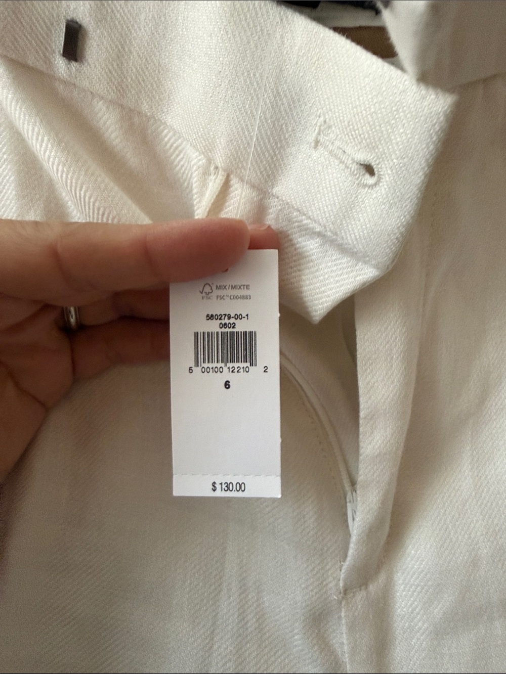 Banana Republic Cream Women's Pants with Retail Tag